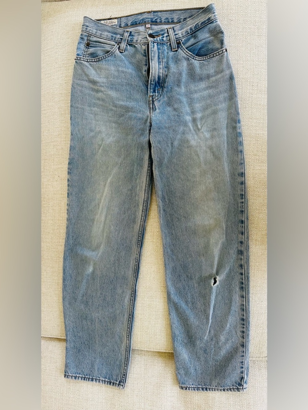 Levi Strauss & Co. Women's Blue Mid-Rise Straight Relaxed 5-Pocket Jeans Size 24